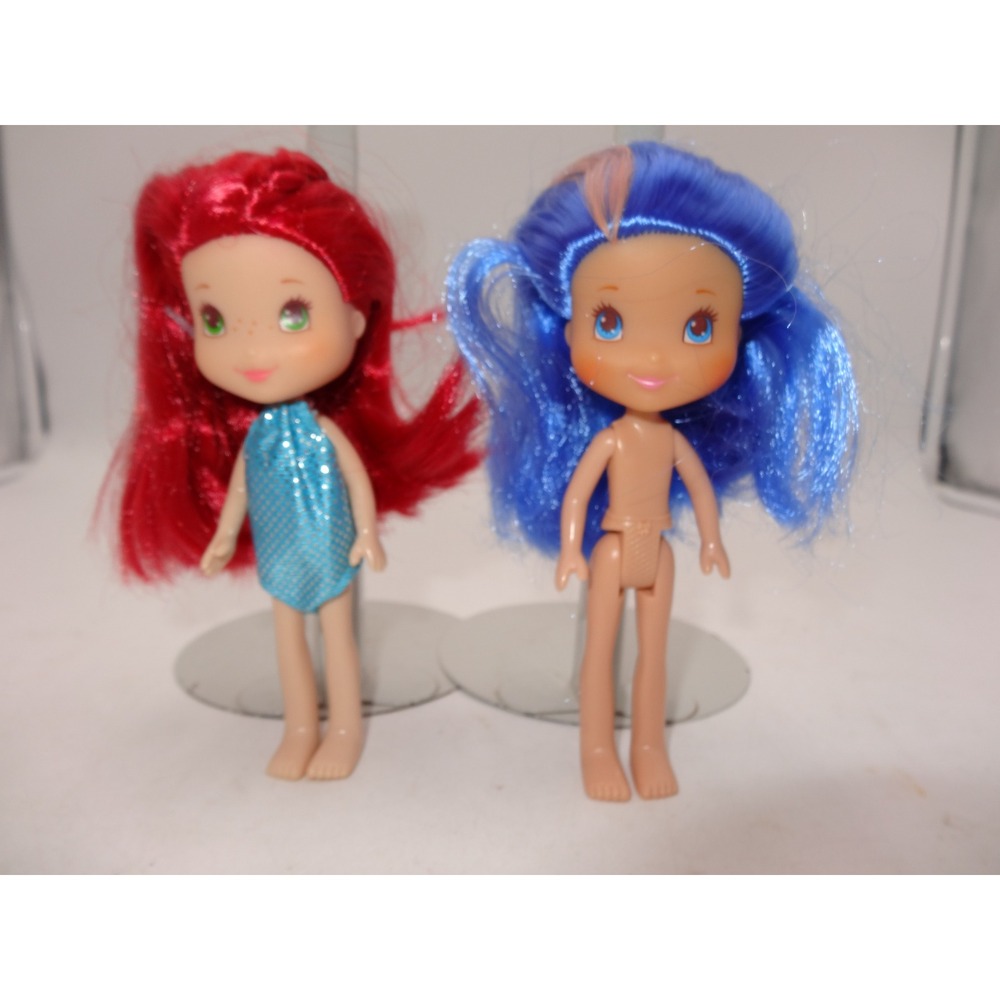 Strawberry Shortcake 2008 Blueberry Muffin 6 Inch Doll Lot 2 Red Blue Hair
